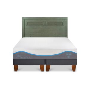 Cama Europea Cic Alaska / King / Base Dividida + Respaldo