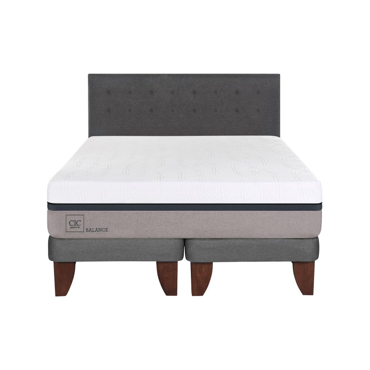 Cama Europea Cic Balance King / Base Dividida + Respaldo image number 0.0