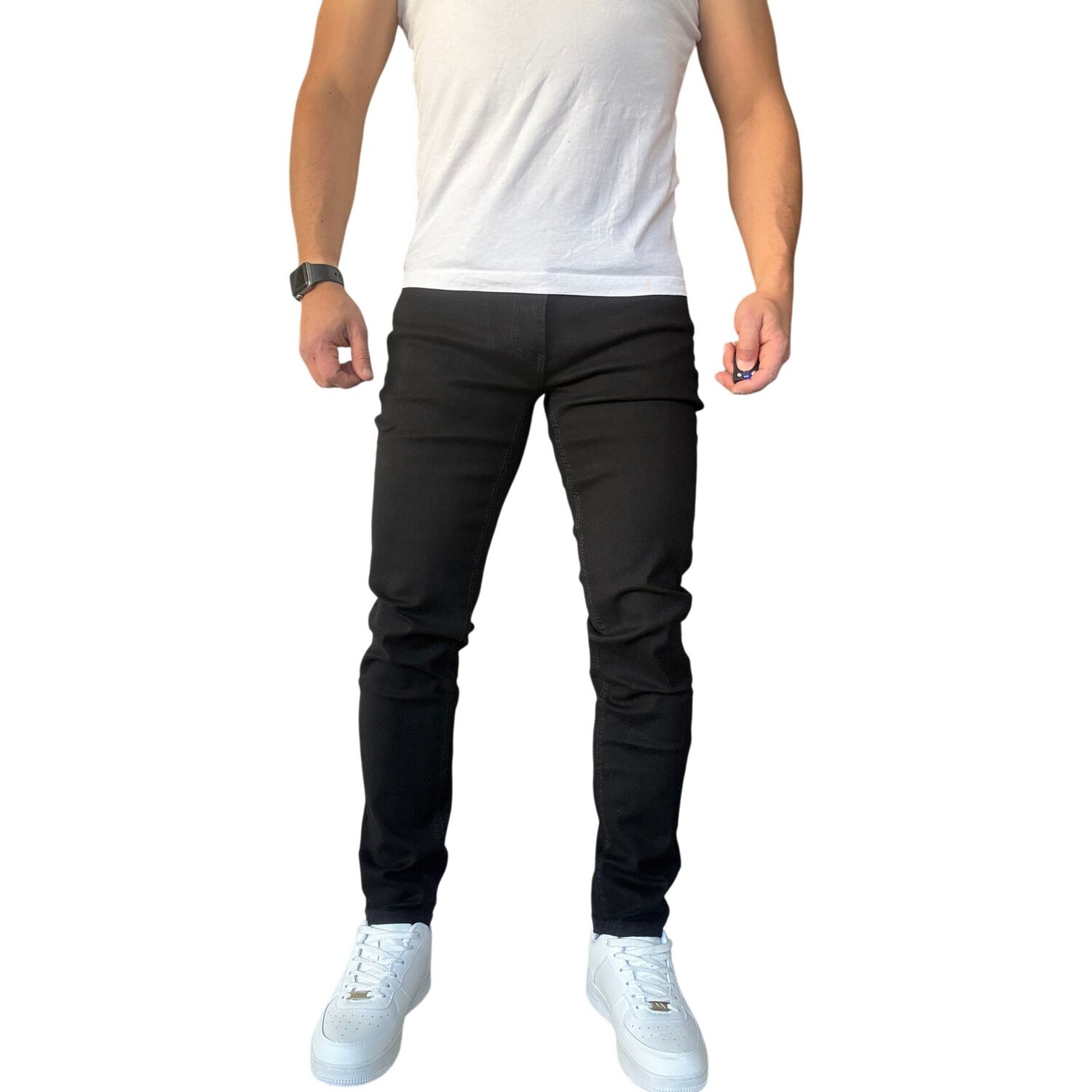 Jeans Slim Fit Negro image number 1.0