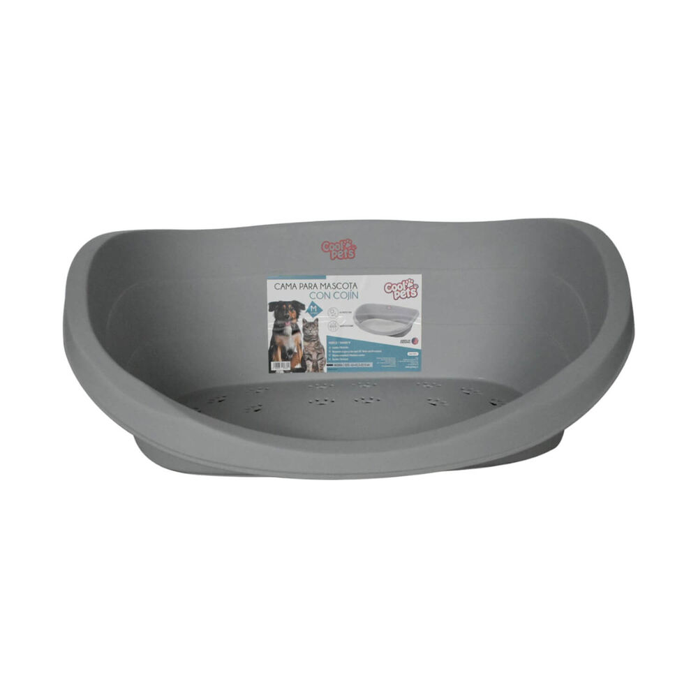 Cama Plastica Para Mascotas Con Cojin L 80x55x25 Cool Pets image number 4.0