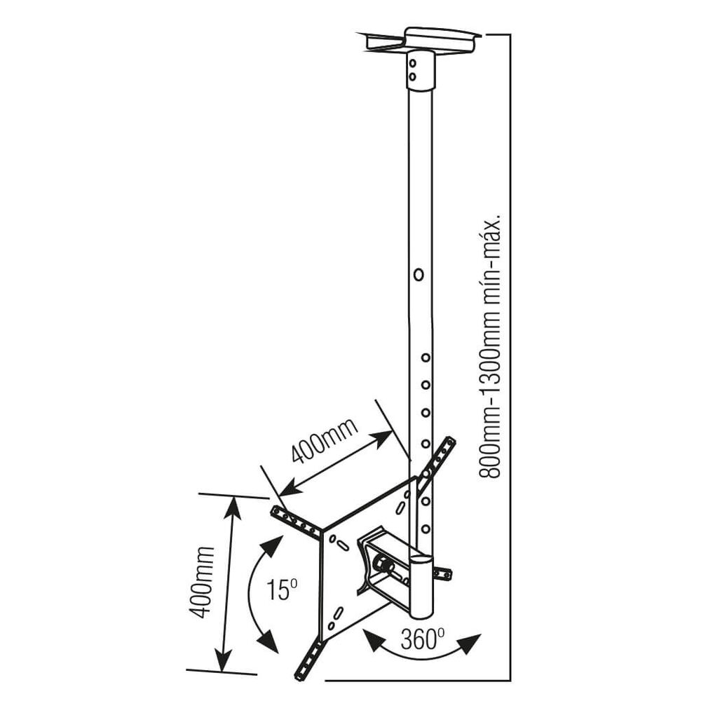 Soporte De Techo Para Tv 10" A 60" + Deco Sbrp150 - Brasforma image number 4.0