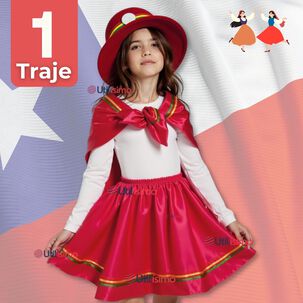 Traje Nortino Con Polera Fiestas Patrias Baile Nortino Rojo