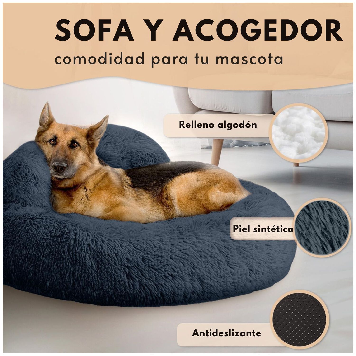 Cama Mascota Grande Yep Perro Xl Antiestr&eacute;s Y Ronquido image number 1.0