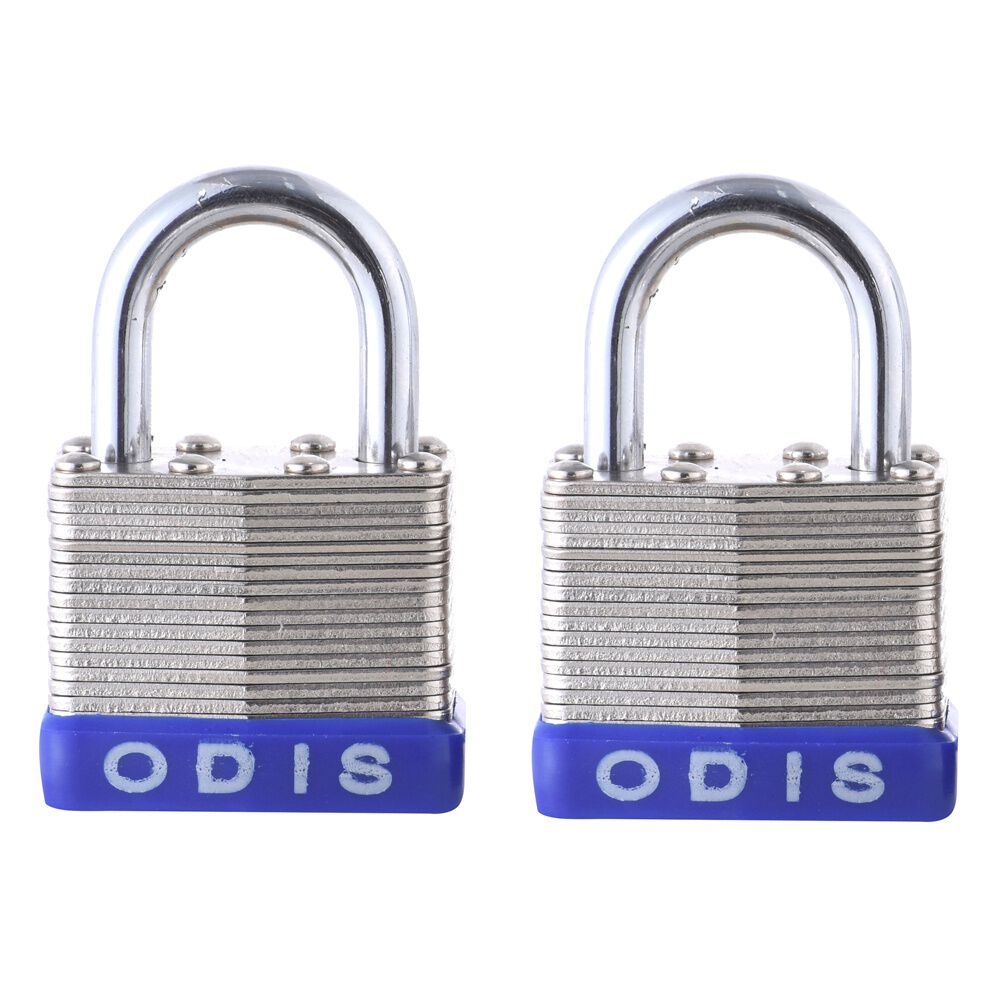 Pack 2 Candados Laminados Odis 50mm Acero Zincado - Llaves Iguales image number 1.0
