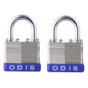 Pack 2 Candados Laminados Odis 50mm Acero Zincado - Llaves Iguales
