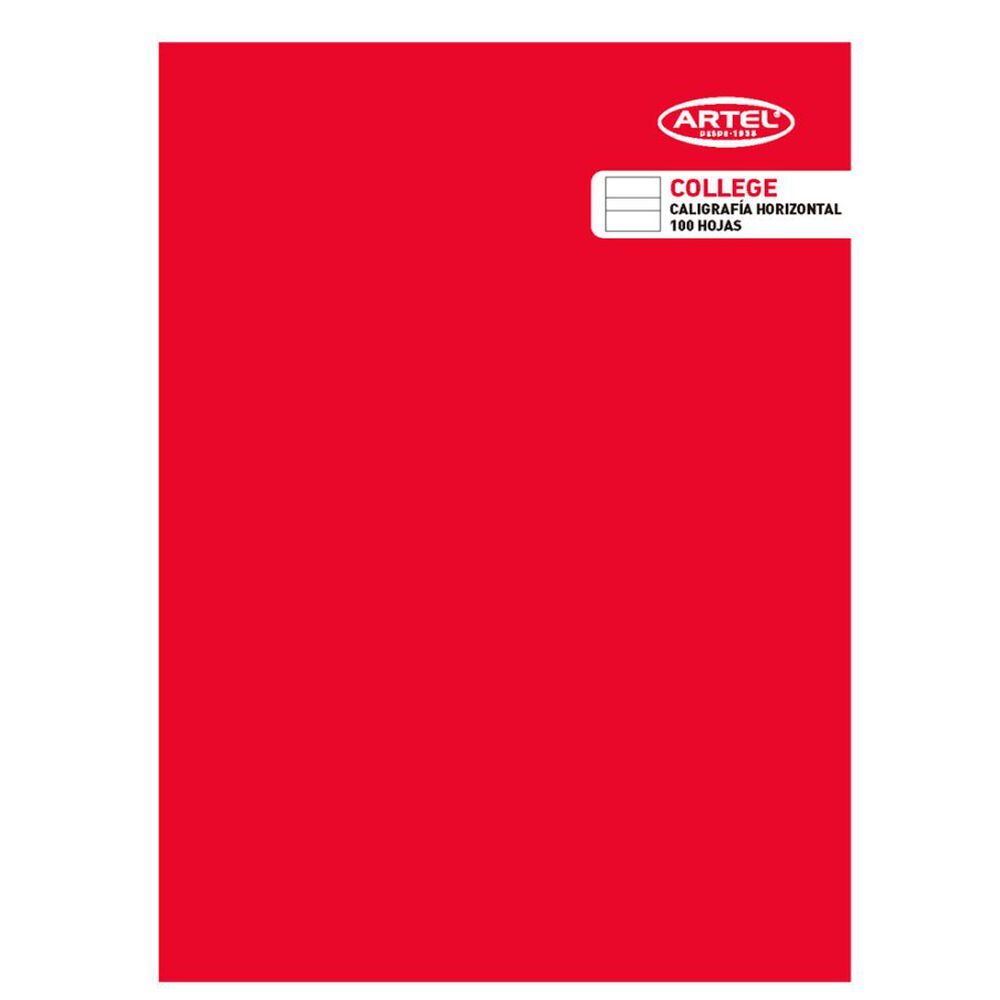Cuaderno College Caligrafia Horizontal 100 Hojas Artel image number 0.0