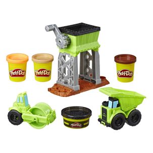 Juguete Construccion Camion De Grava Y Pavimento Con Masa 3 Colores Play Doh