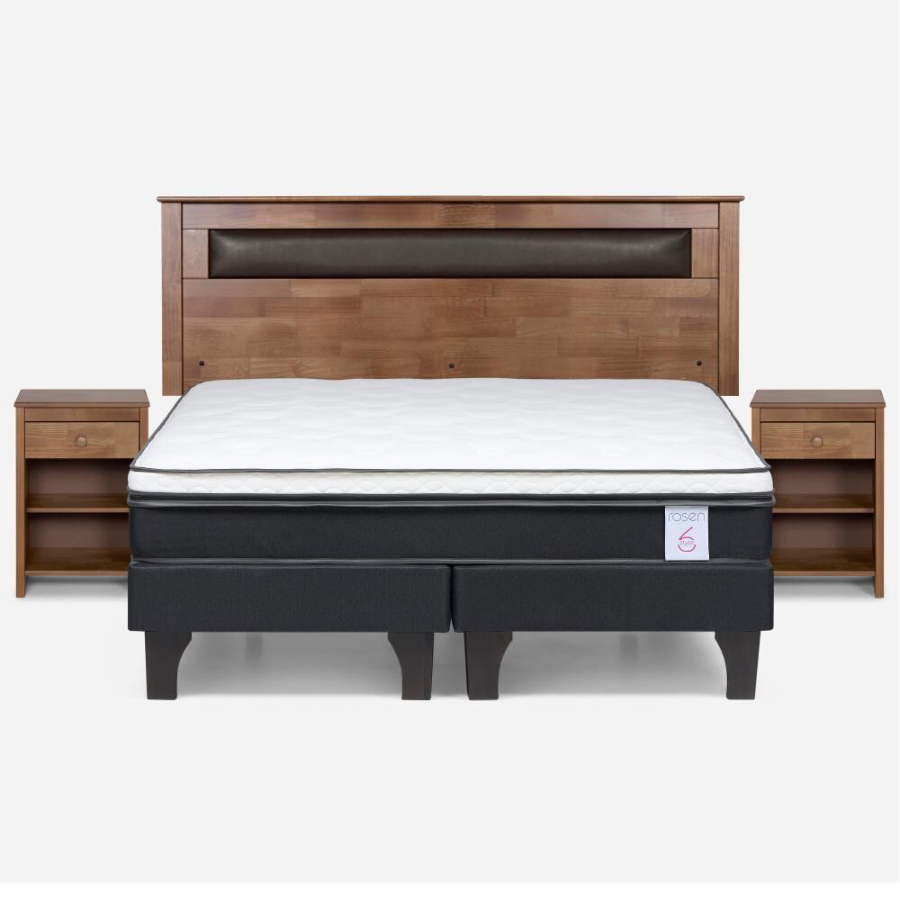Cama Europea Rosen New Style 6 / King / Base Dividida + Set De Maderas image number 0.0