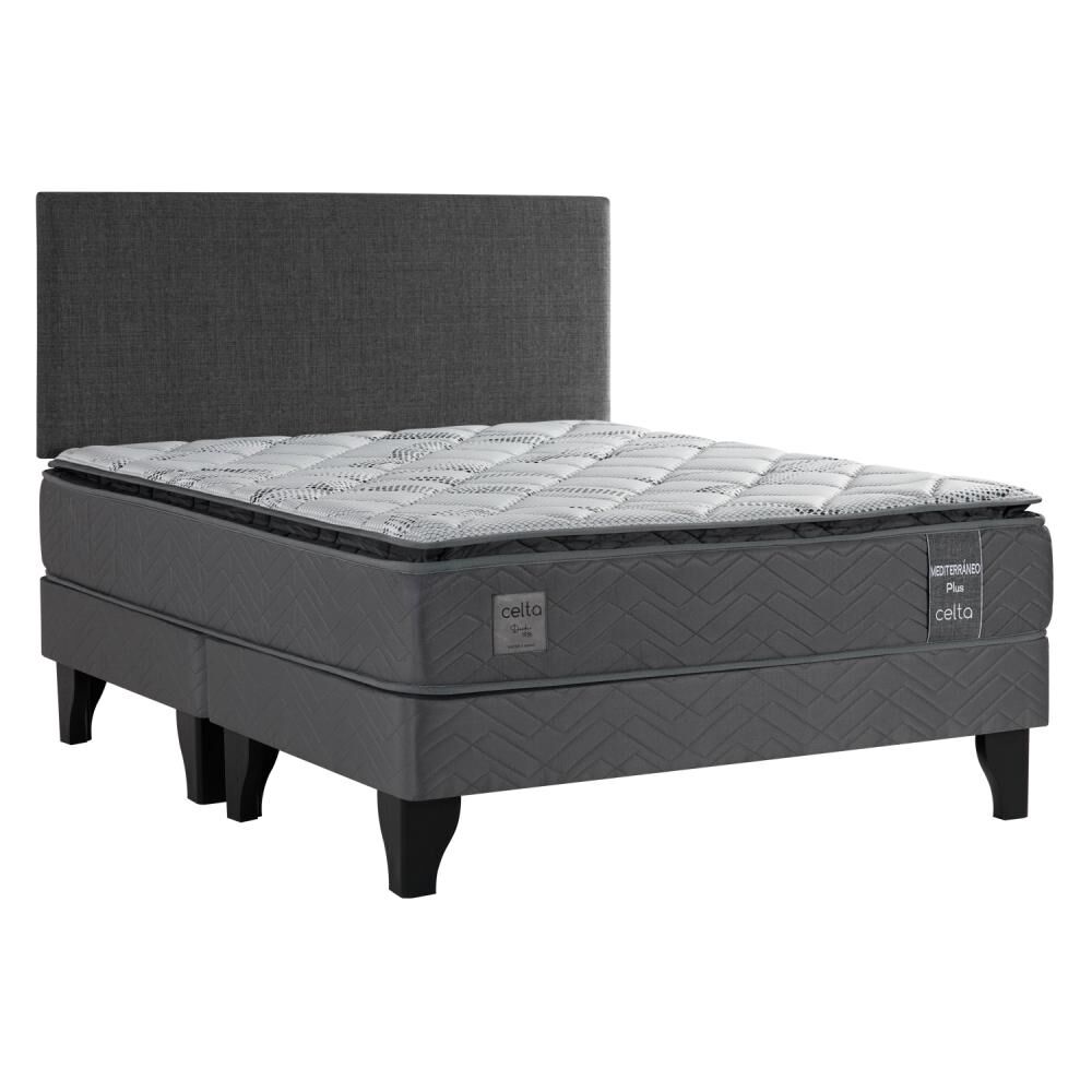 Cama Europea Celta Mediterr&aacute;neo / King / Base Dividida + Respaldo image number 0.0