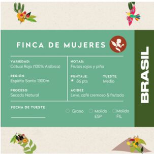 Cafe Molido Nosso Cafe Justo Finca Mujeres Brasil 250g