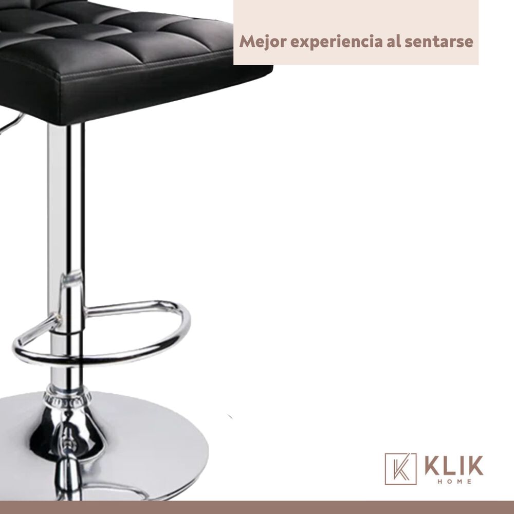Taburete Ajustable Completo Con Respaldo - Negro image number 5.0