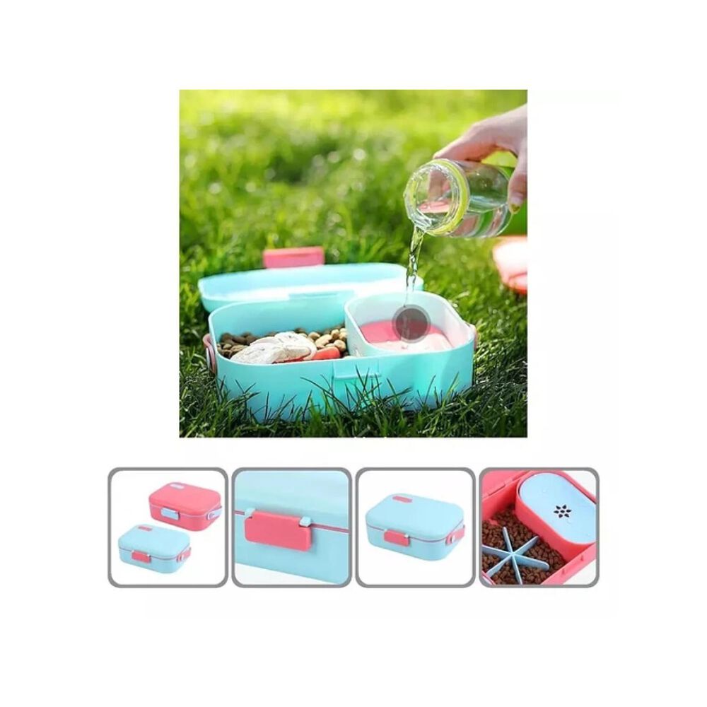 Plato Lonchera Comida Y Agua Portatil Perros Gatos Mascotas image number 2.0