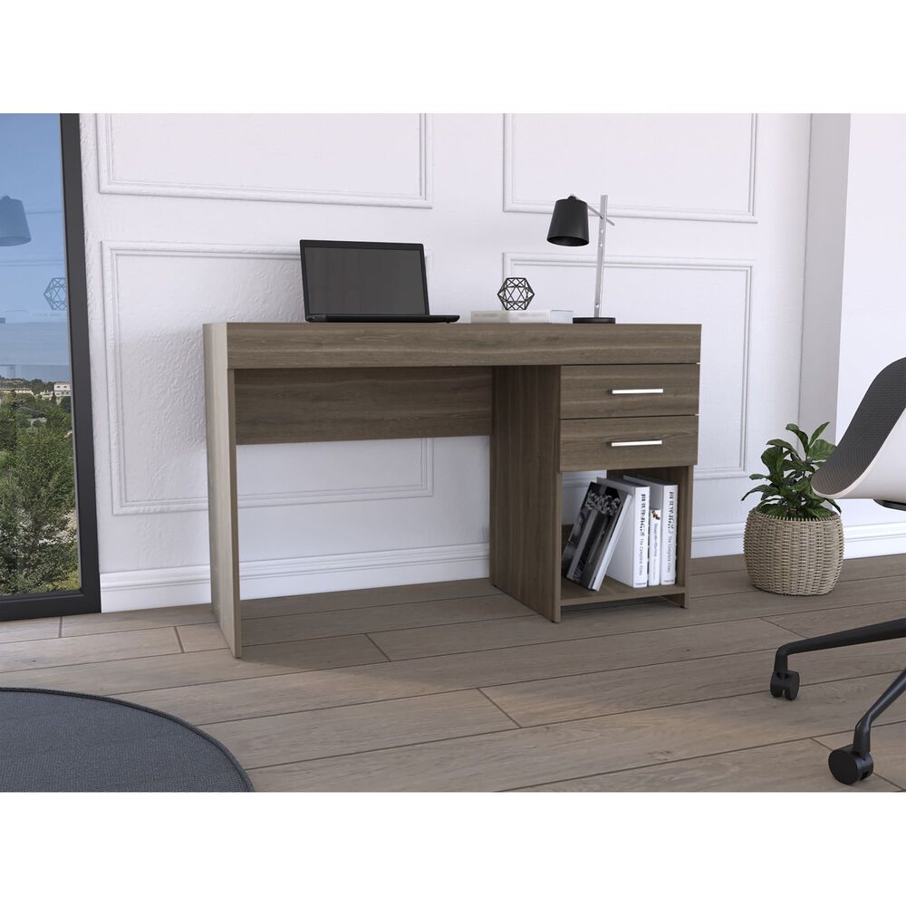 Escritorio Fm Con 2 Cajones Caf&eacute; Oscuro 75x120x45,7 Cm image number 6.0