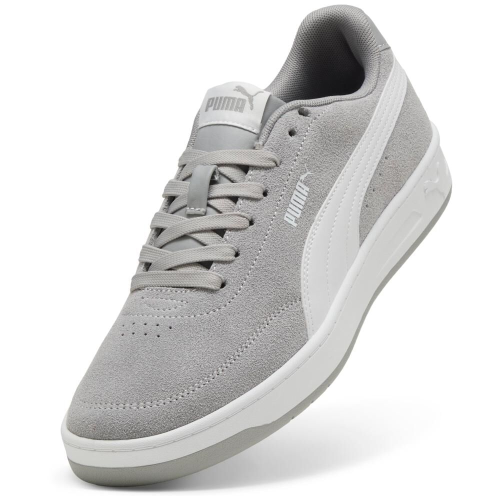 Zapatilla Urbana Hombre Puma Court Classic Clean Sd Gris image number 4.0