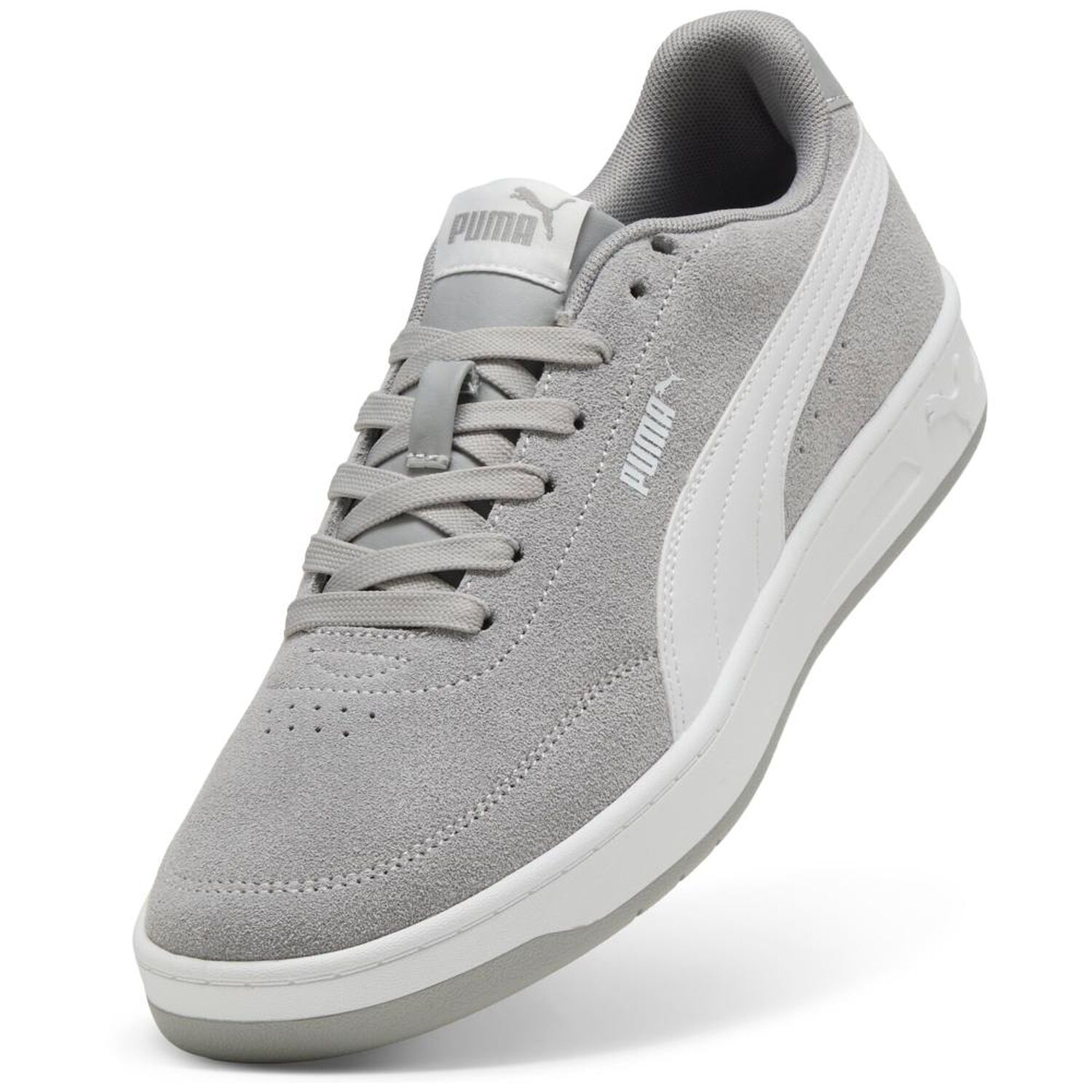 Zapatilla Urbana Hombre Puma Court Classic Clean Sd Gris image number 4.0