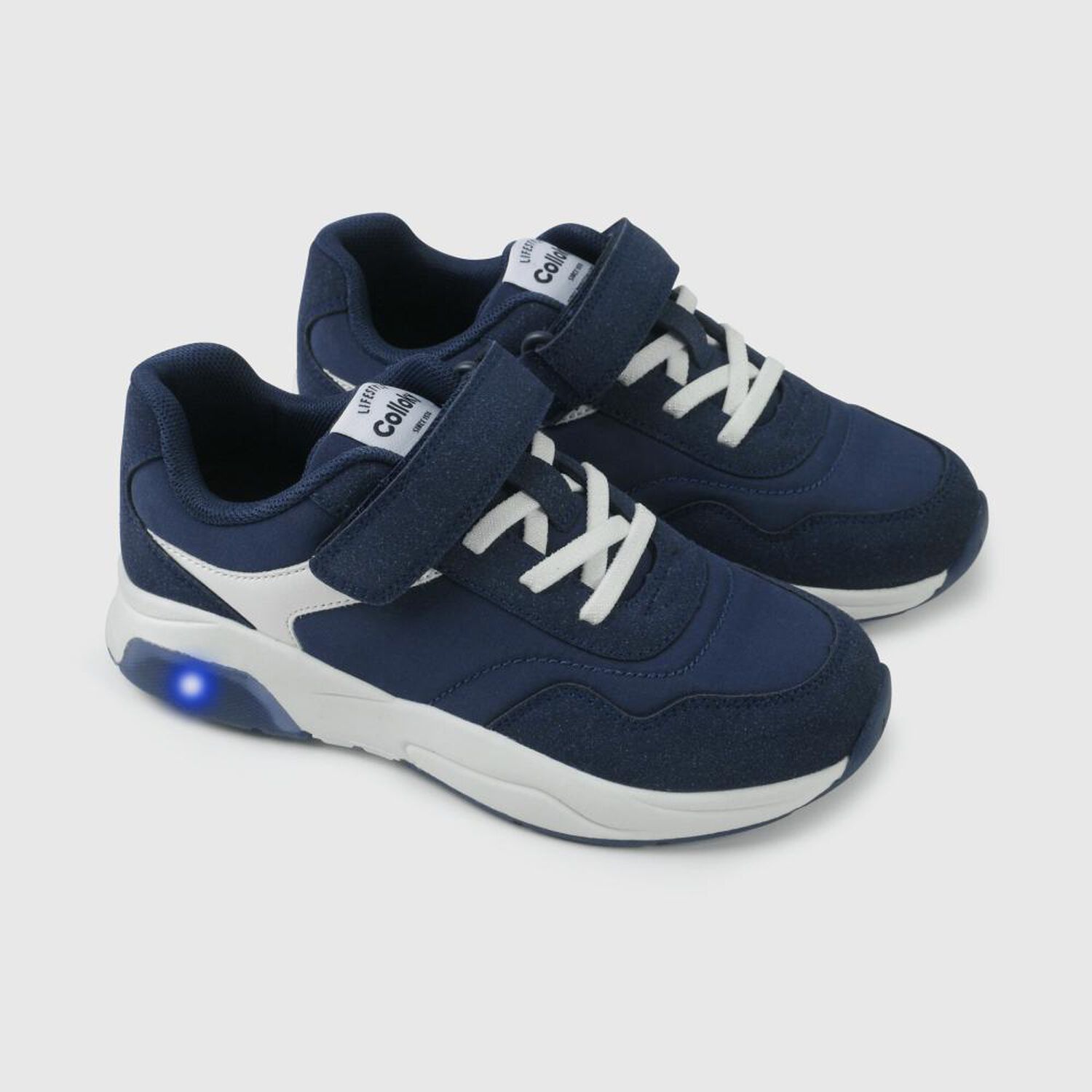 Zapatilla Infantil Con Luces Ni&ntilde;o Colloky Azul Marino image number 0.0
