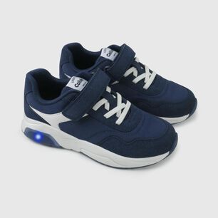 Zapatilla Infantil Con Luces Ni&ntilde;o Colloky Azul Marino