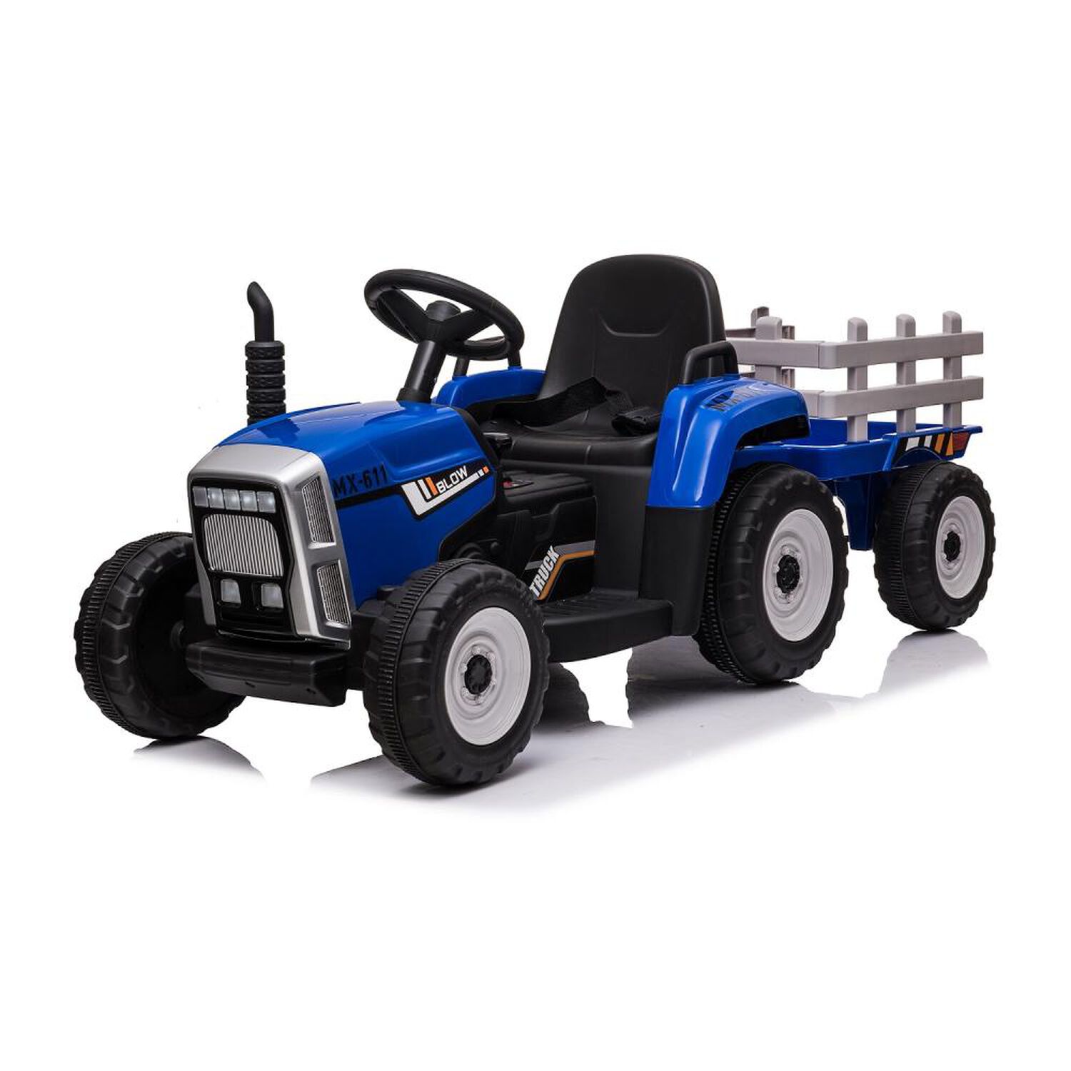 Tractor Con Carro Talbot 12v Azul image number 0.0