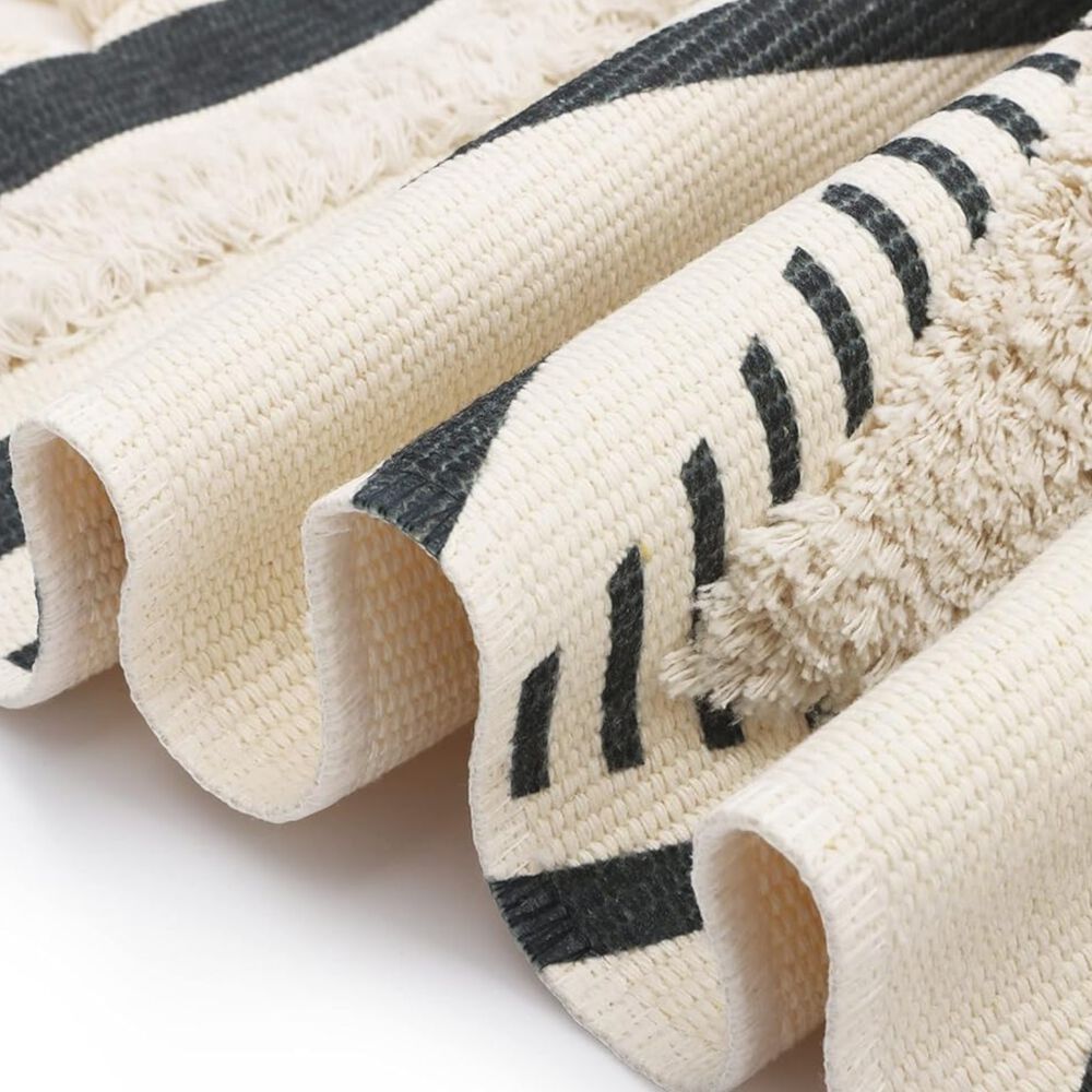 Alfombra Estilo N&oacute;rdico Bohemio Con Flecos 120x180 Cm Heng image number 2.0