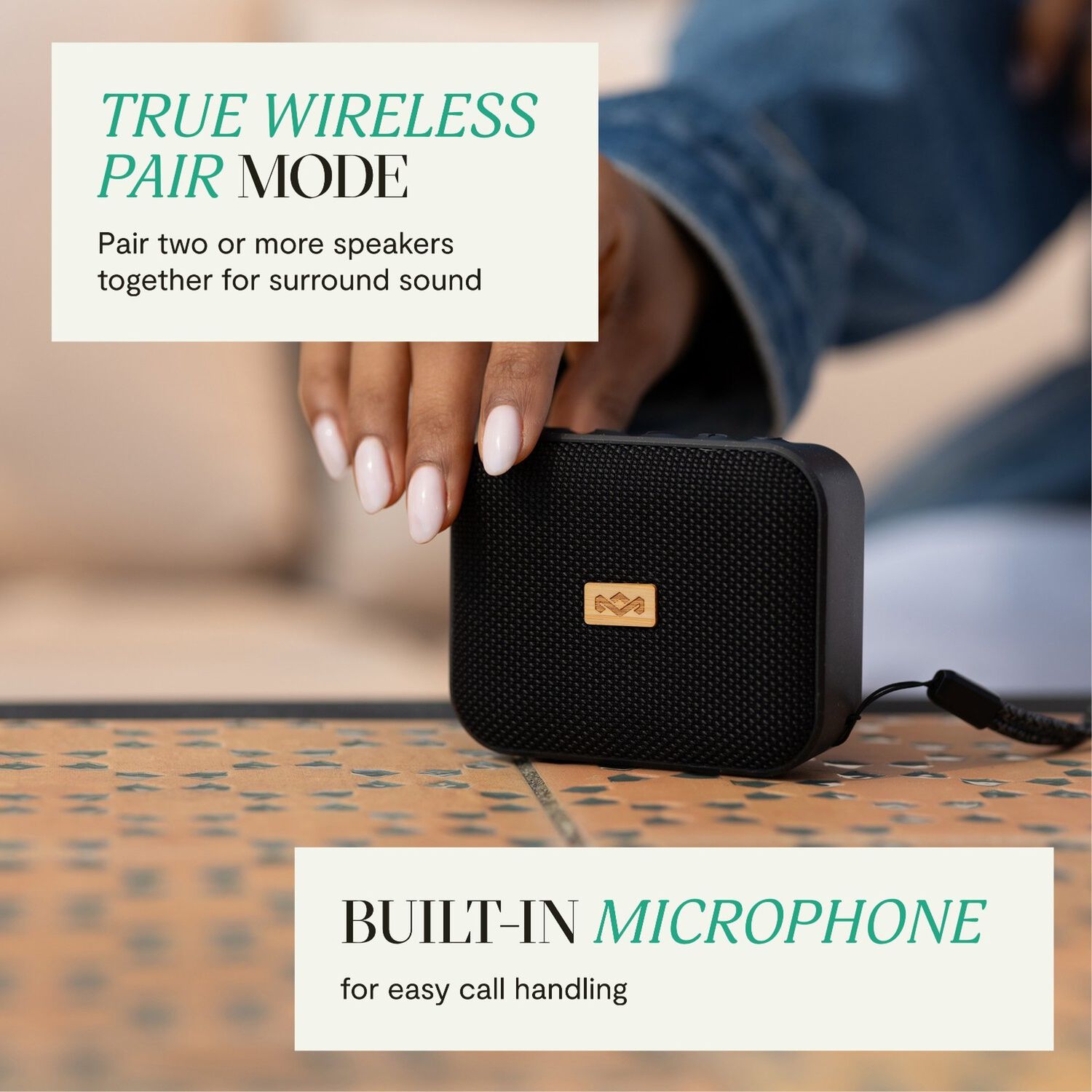 Parlante Bluetooth 5.3 Jammin Negro Marley image number 4.0
