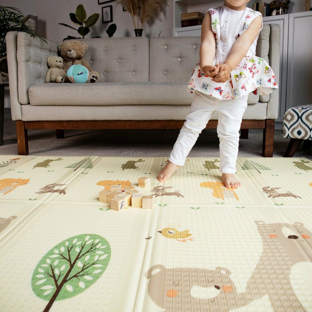 Alfombra Antigolpe Bebe Plegable Reversible Bolso Osito image number 2.0