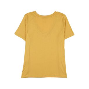 Polera Lisa Con Tajali Al Costado Manga Corta Cuello V Mujer Geeps