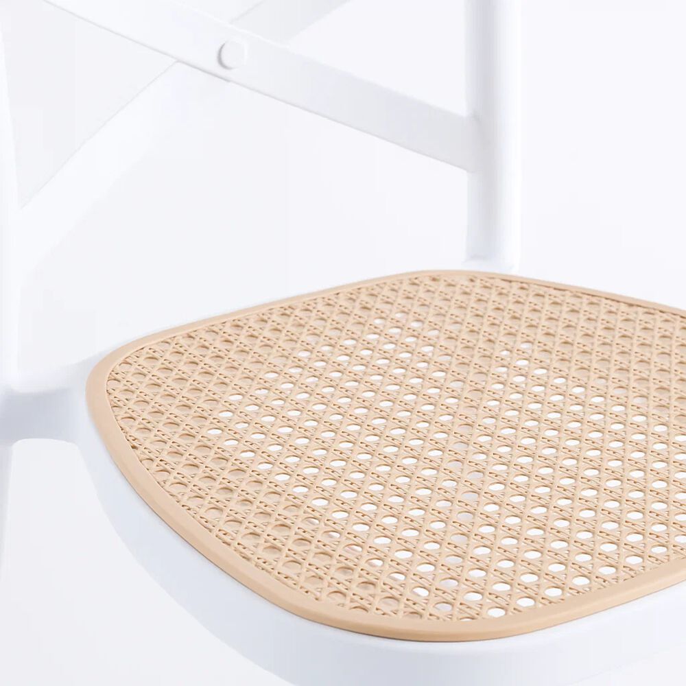 Taburete Crossback Danubio Piso De Bar O Terraza Exterior - Blanco image number 5.0