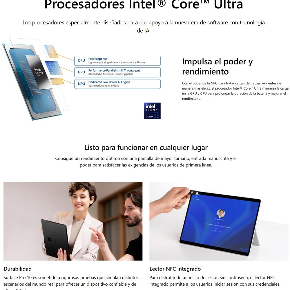 Surface Pro 10 - Tablet Windows 11, Core Ultra 7, 16gb Ram, 512gb Ssd image number 7.0