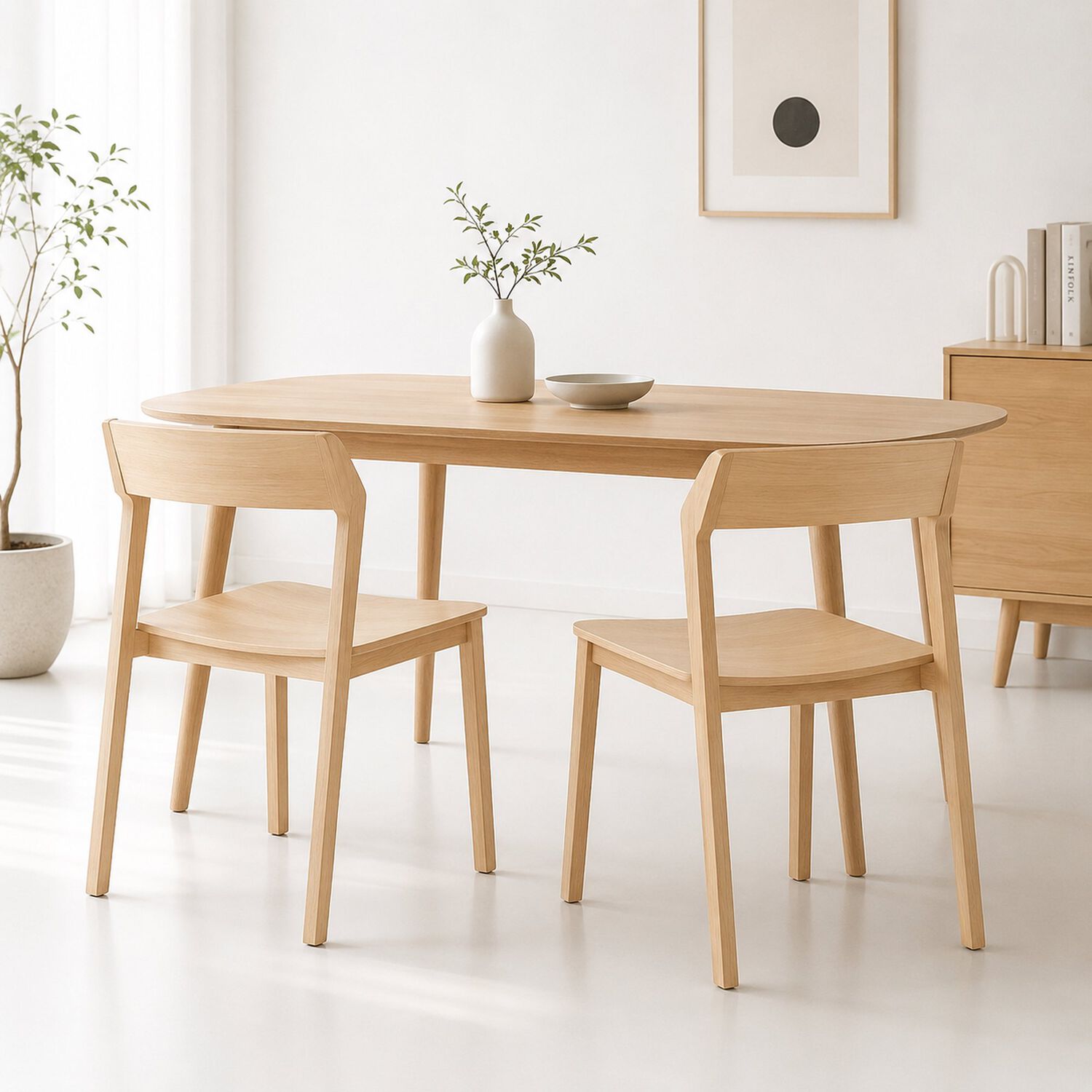 Pack De 2 Sillas De Comedor Madera Rover Viena Natural image number 1.0