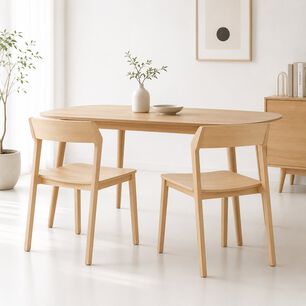 Pack De 2 Sillas De Comedor Madera Rover Viena Natural