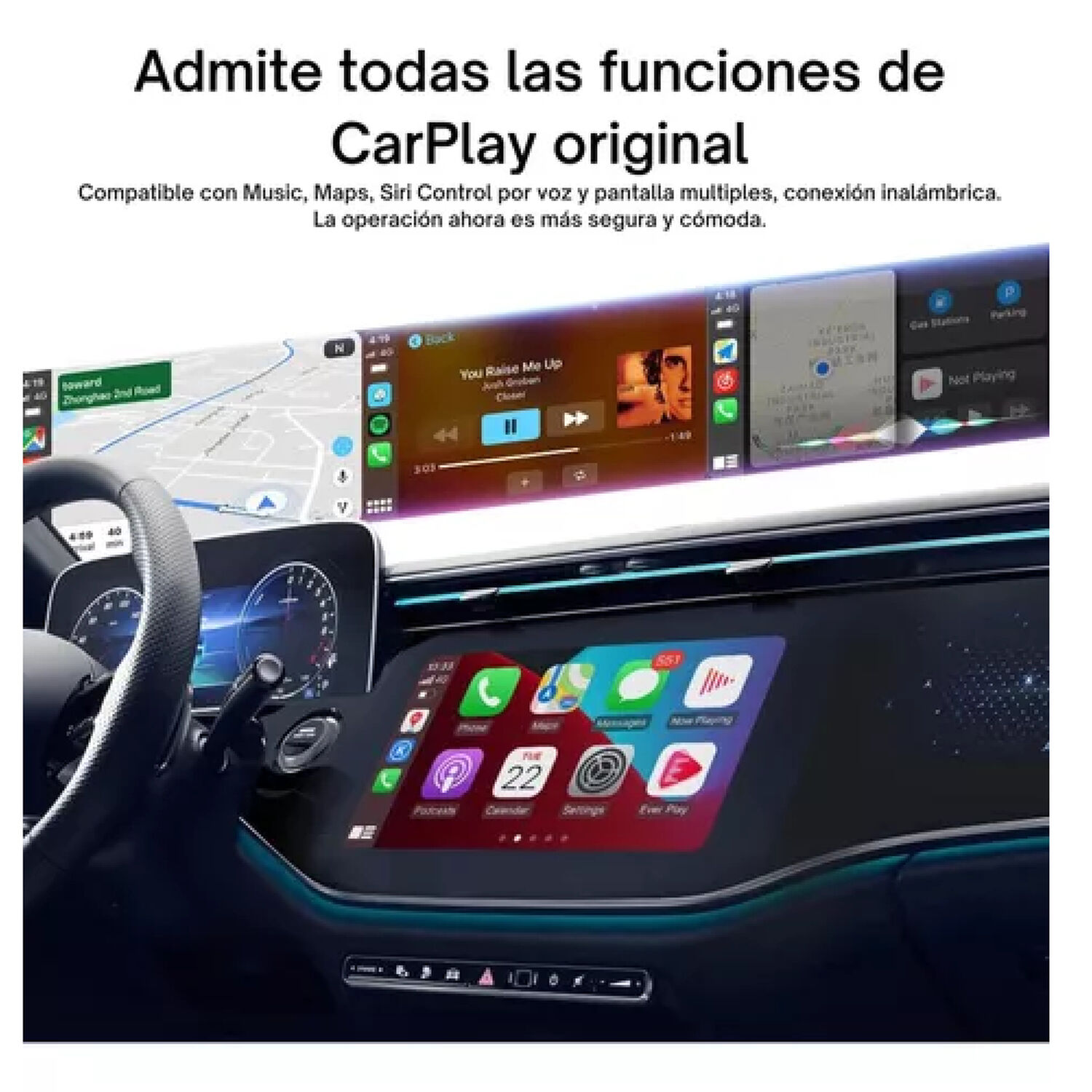 Adaptador Apple Carplay Inal&aacute;mbrico/ Conserva Fun Originales image number 2.0