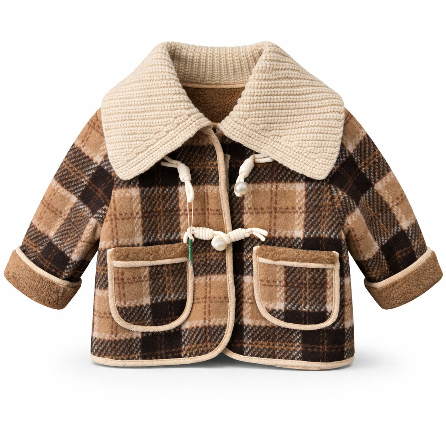 Chaqueta Ni&ntilde;o Invierno Cuadros Abrigo Polar Grueso image number 0.0