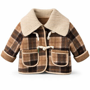 Chaqueta Ni&ntilde;o Invierno Cuadros Abrigo Polar Grueso