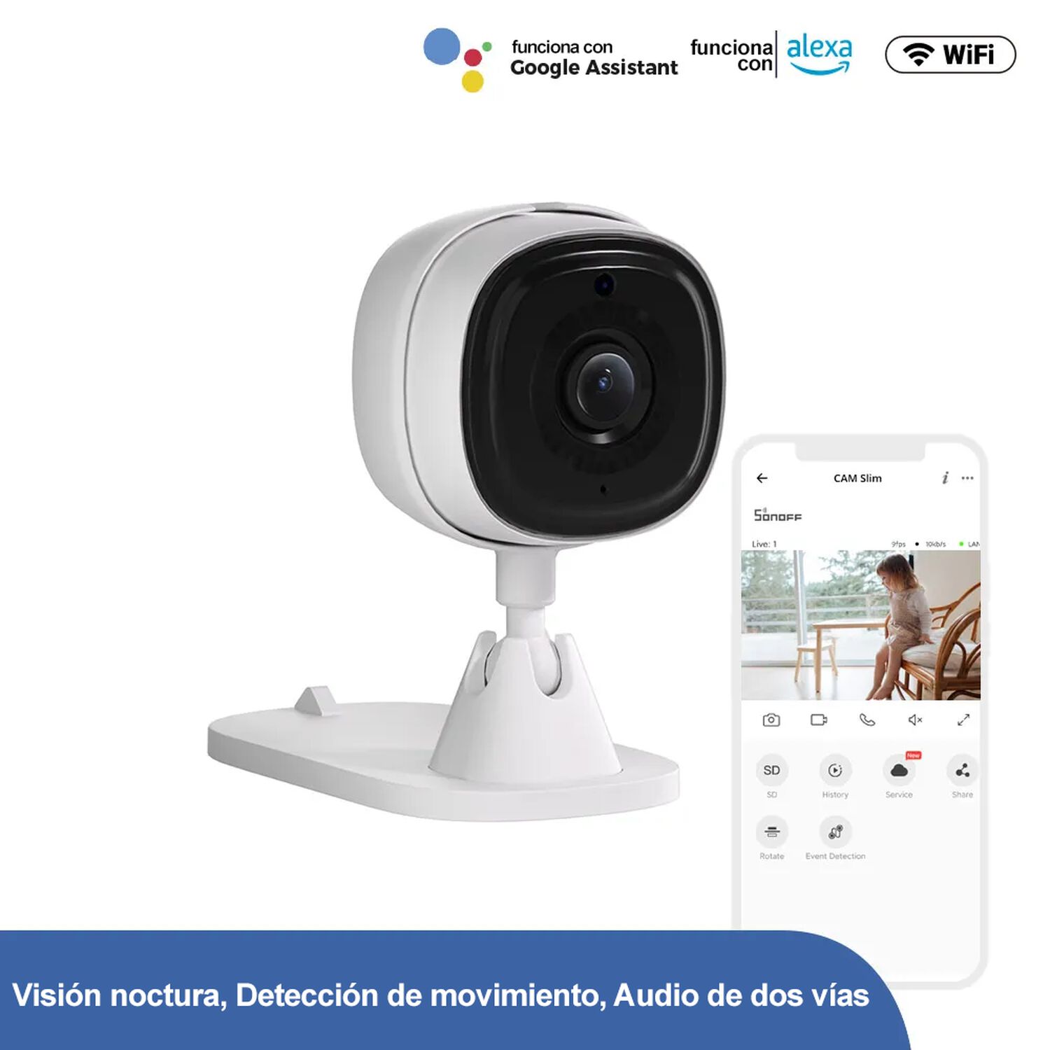 C&aacute;mara De Seguridad Wifi Full Hd Sonoff Cam Slim image number 2.0