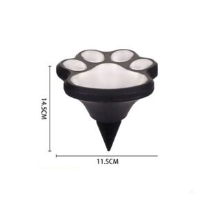 Foco Solar Led Jardin Estaca Dise&ntilde;o Huella Mascota Exterior