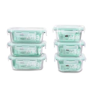 Set 12 Contenedores Tapers Hermeticos Vidrio Allegra