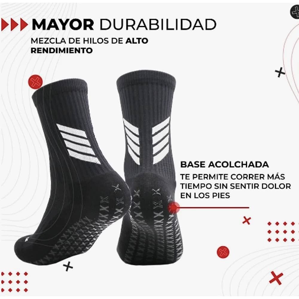 Medias Calcetas Futbol Antideslizante Set 2 + Pantorrillera image number 2.0