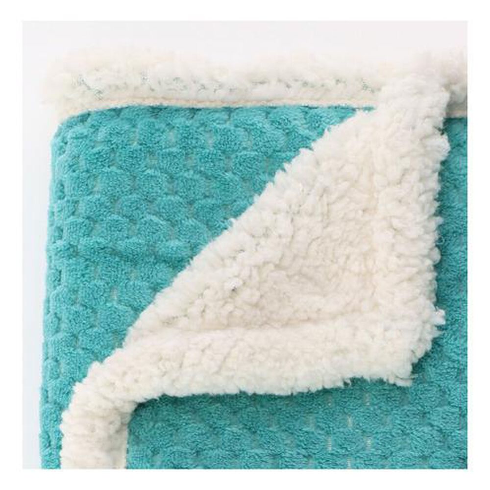 Frazada Andes Chiporro Panal Turquesa 2 Plaza image number 2.0