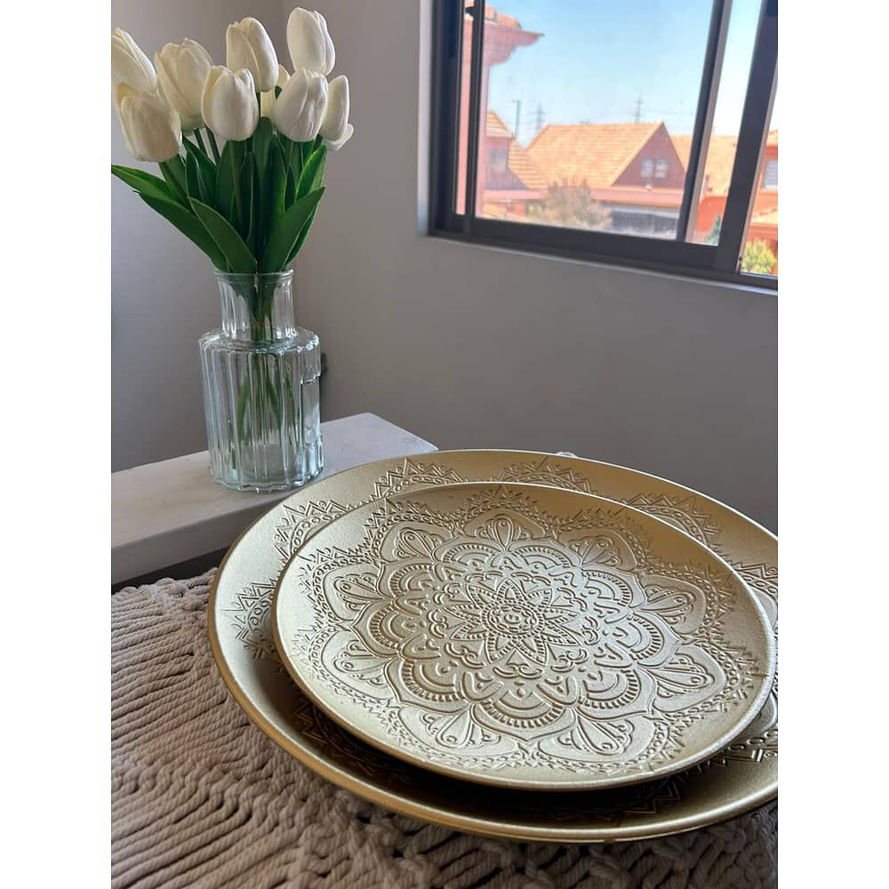 Set De 2 Platos Decorativos - Dise&ntilde;o M&aacute;ndala image number 3.0