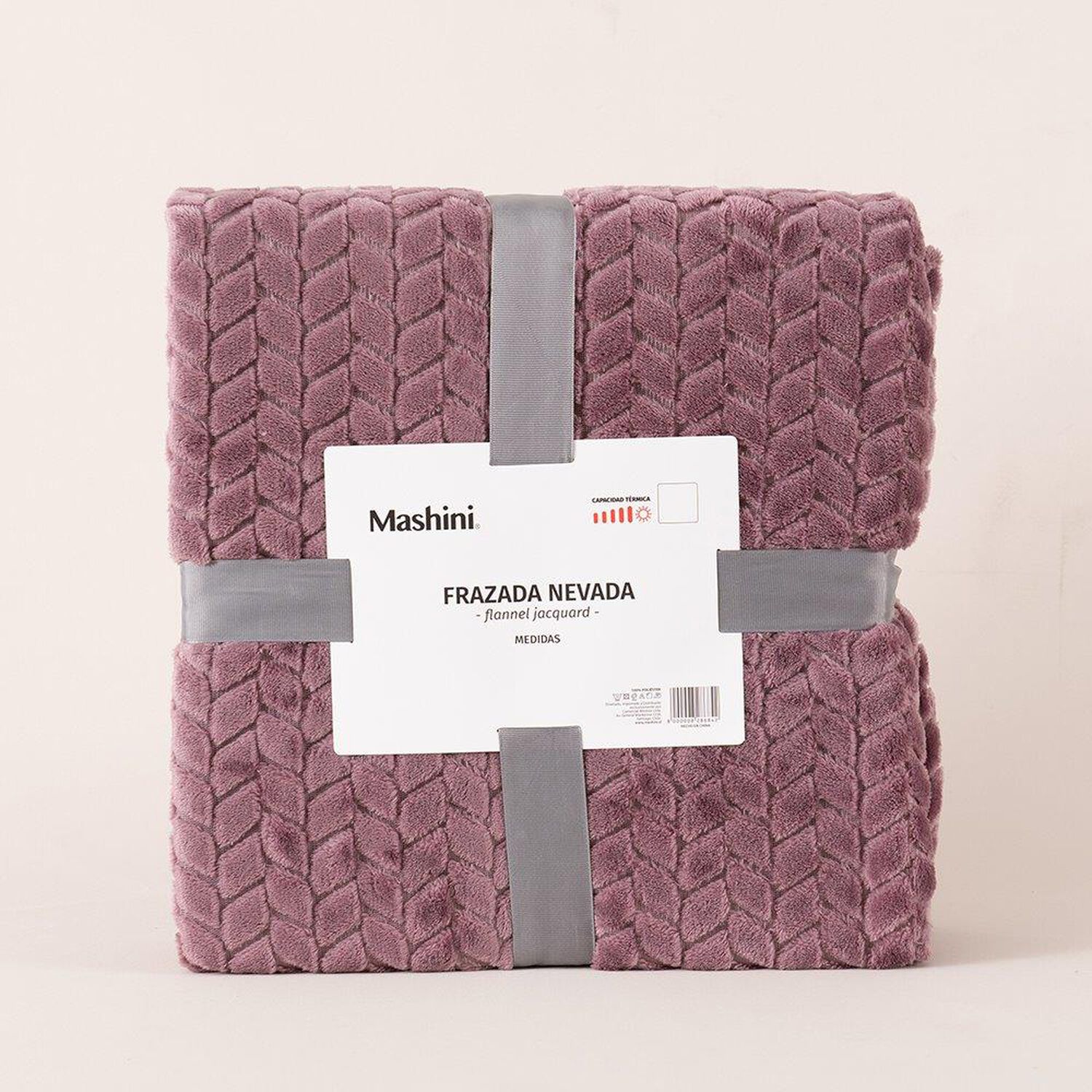 Frazada Jqd Flannel Nevada 1.5 Plazas Morado image number 2.0