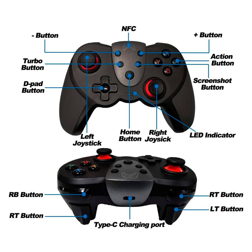 Control Inalambrico Para Nintendo Switch Bluetooth T-17 image number 2.0