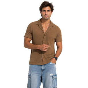 Camisa Malla Cuello Cubano Escocia