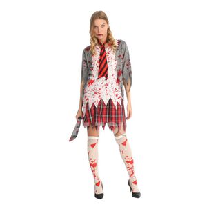 Disfraz Cosplay Zombie Femenino Escolar