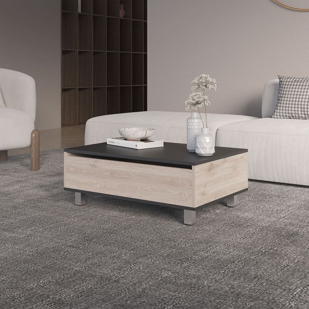 Mesa De Centro Extensible Fm-002g Gris Y Negro image number 5.0