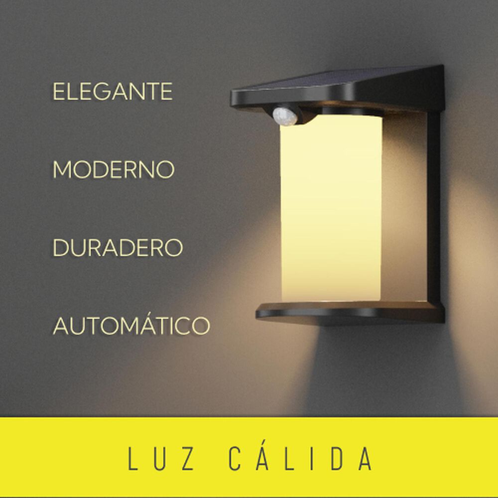 Pack 2 Aplique Solar Vertical Contra Agua Con Base Con Sensor Movimiento image number 2.0