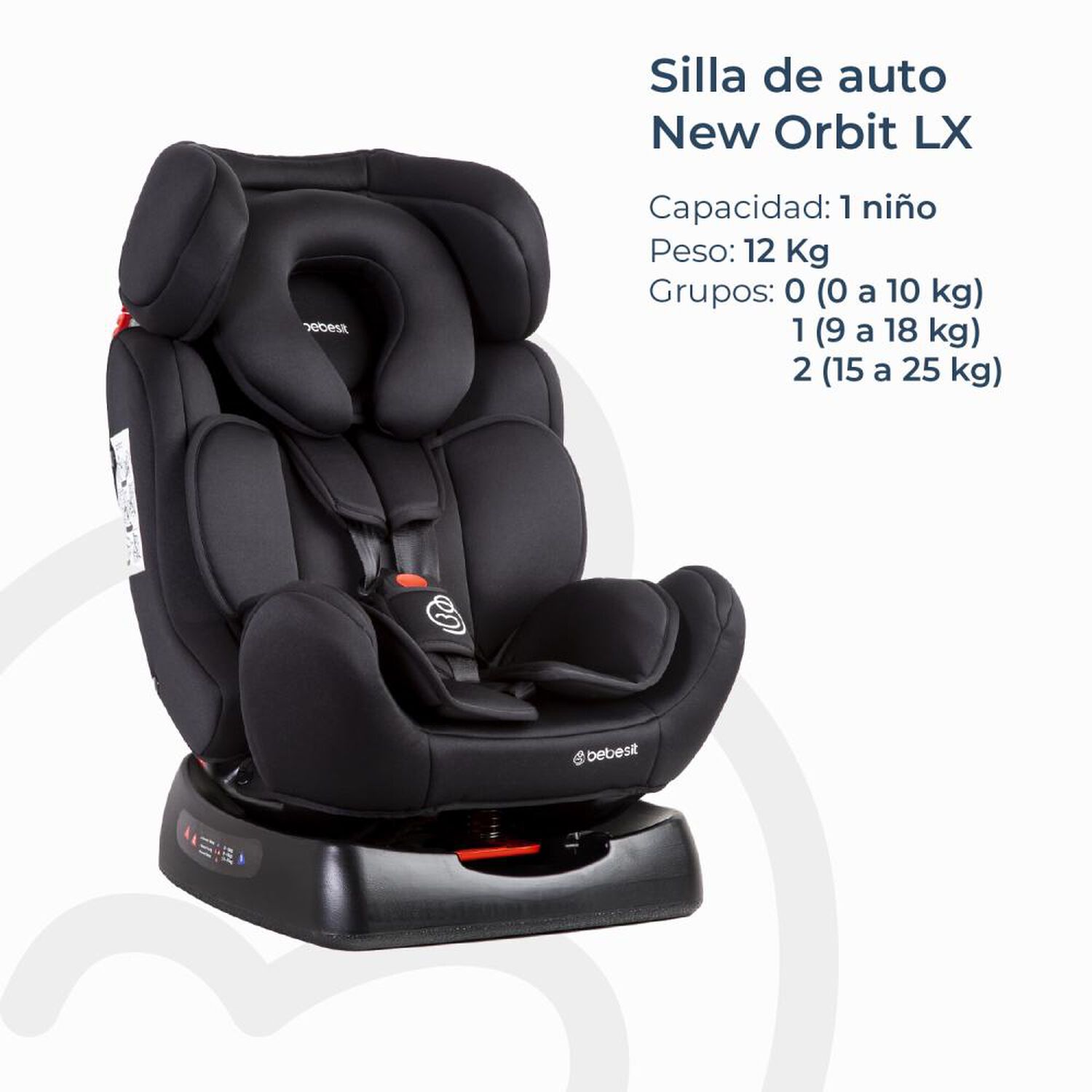 Silla De Auto Bebesit Convertible Orbit Lx Negro image number 9.0