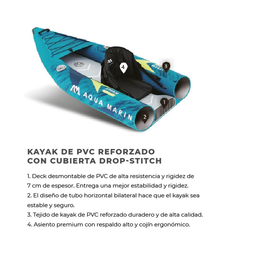 Kayak Inflable Steam Single / Kayak Aqua Marina image number 4.0