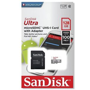 Memoria Micro Sd Sandisk 128 Gb 100mbps Clase 10 Deluxe