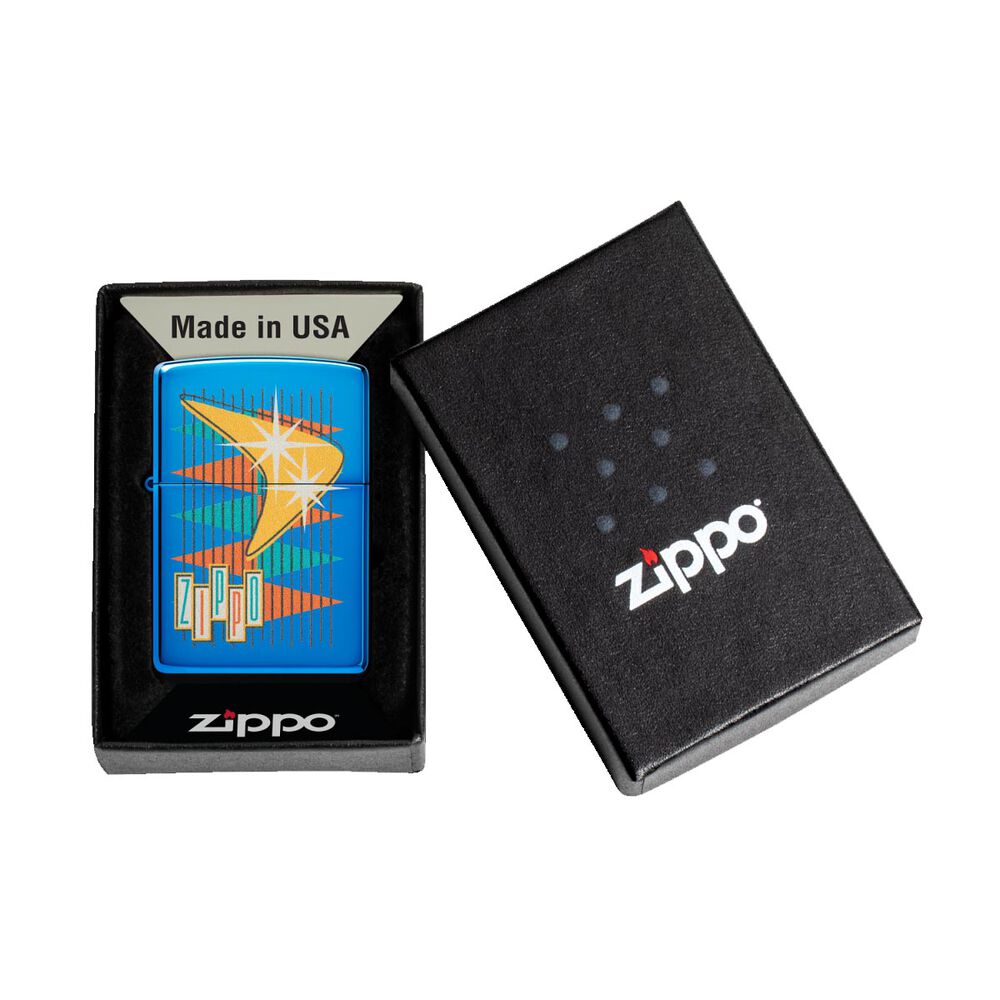 Encendedor Zippo Retro Design Azul Zp49768 image number 3.0