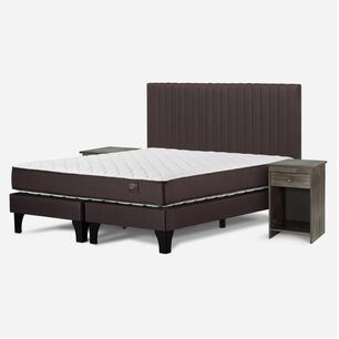 Cama Europea Rosen New Ergo T / 2 Plazas / Base Dividida + Set De Maderas